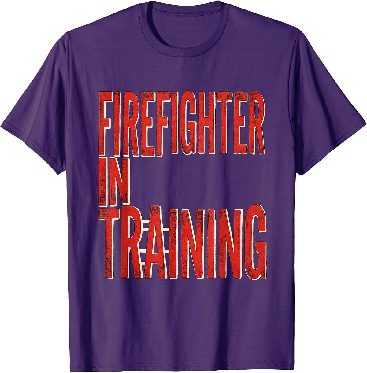 Firefighter In Training Cute Toddler Fire Truck Birthday T-Shirt - Purple