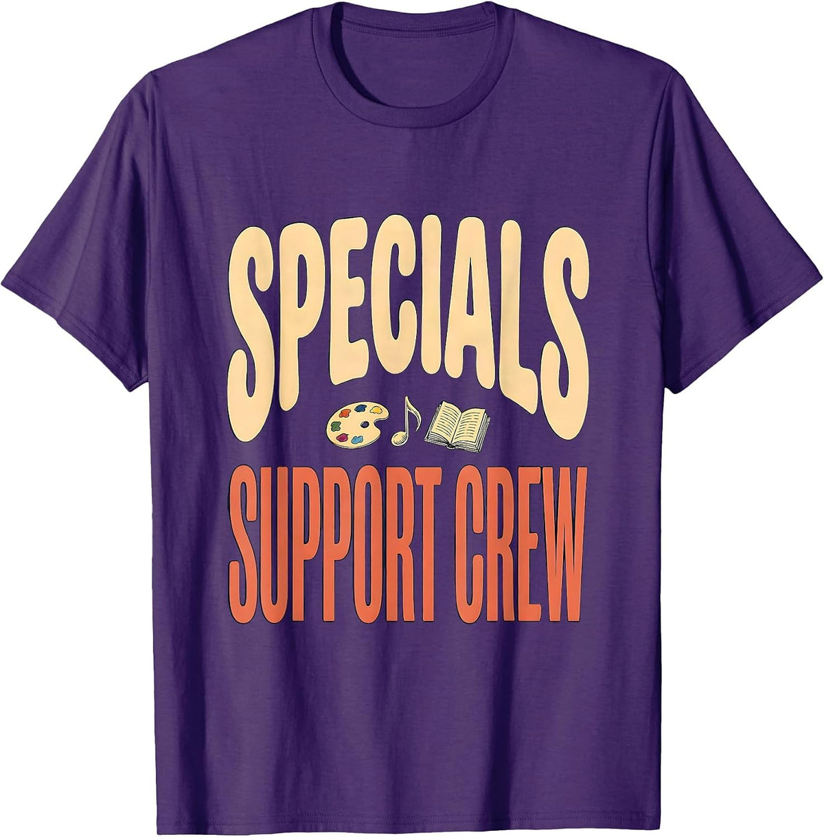 Men's Specials Support Crew Art Music PE Teacher Crew T-Shirt - Purple