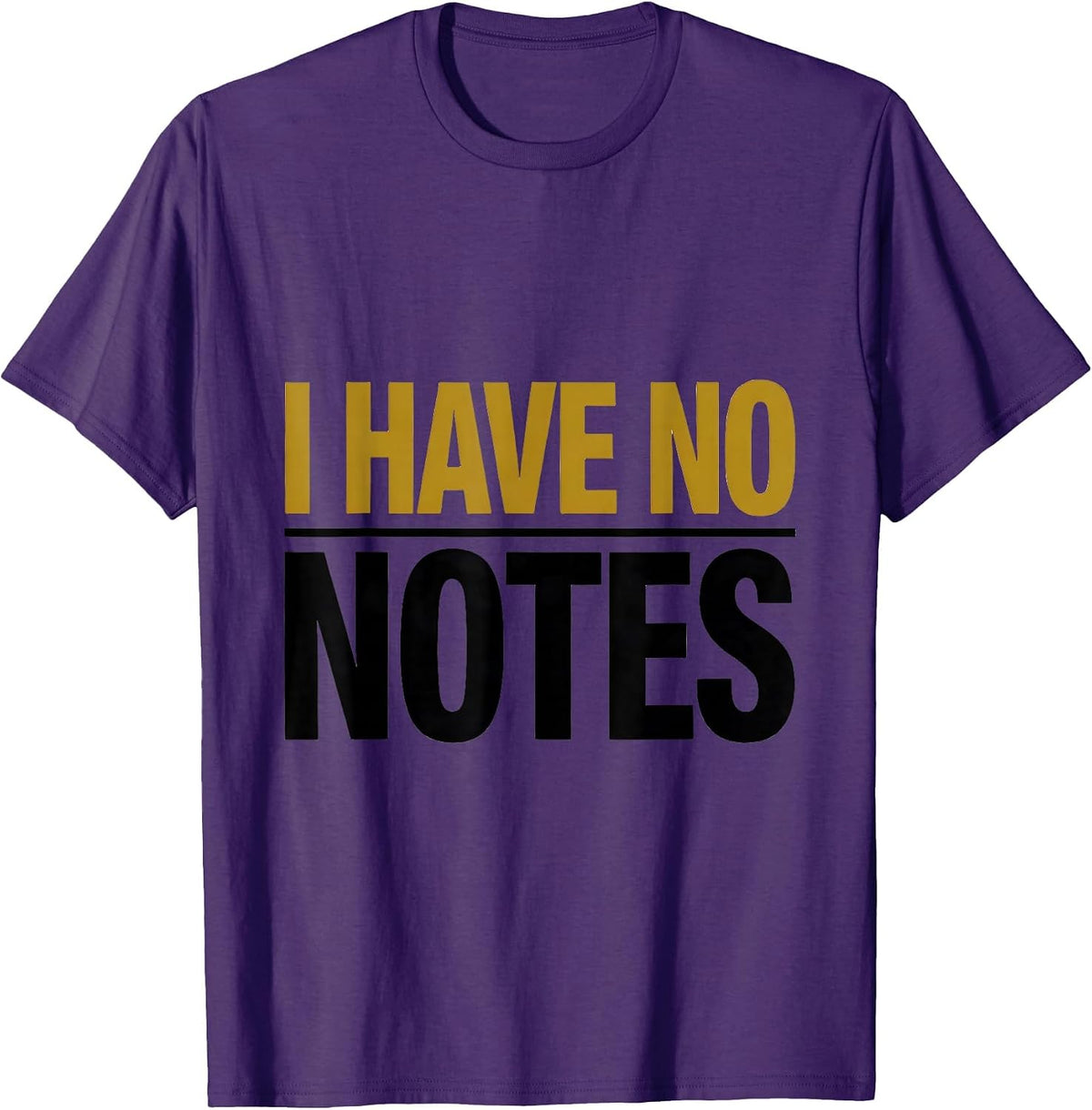 I Have No Notes Funny Music Lover Gift Musician Teacher T-Shirt - Purple