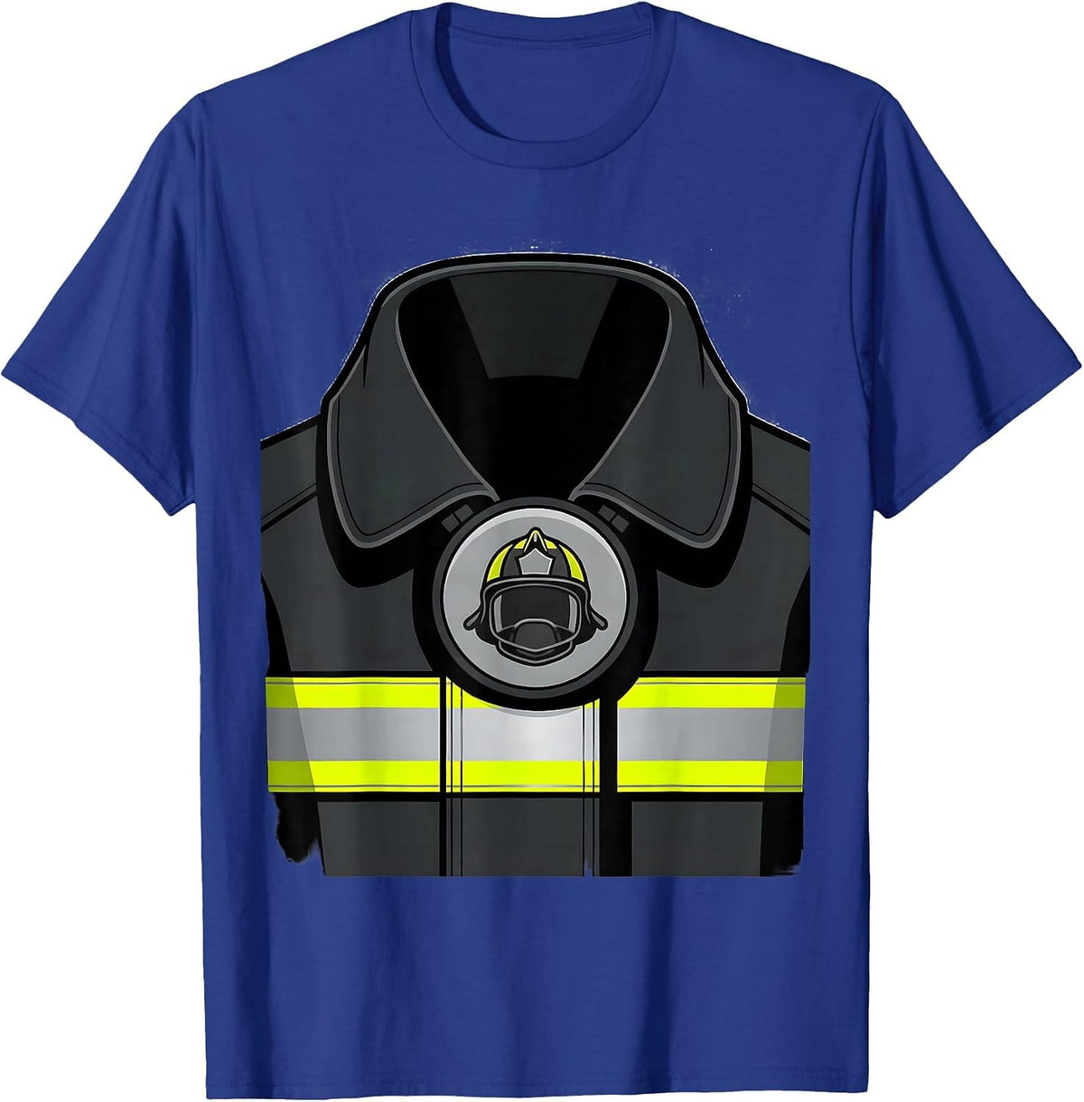 Firefighter Coat Costume Fireman Humor T-Shirt - Royal Blue
