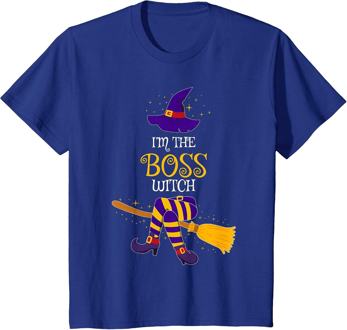 I’m The Boss Witch Family Matching Costume Halloween T-Shirt - Royal Blue