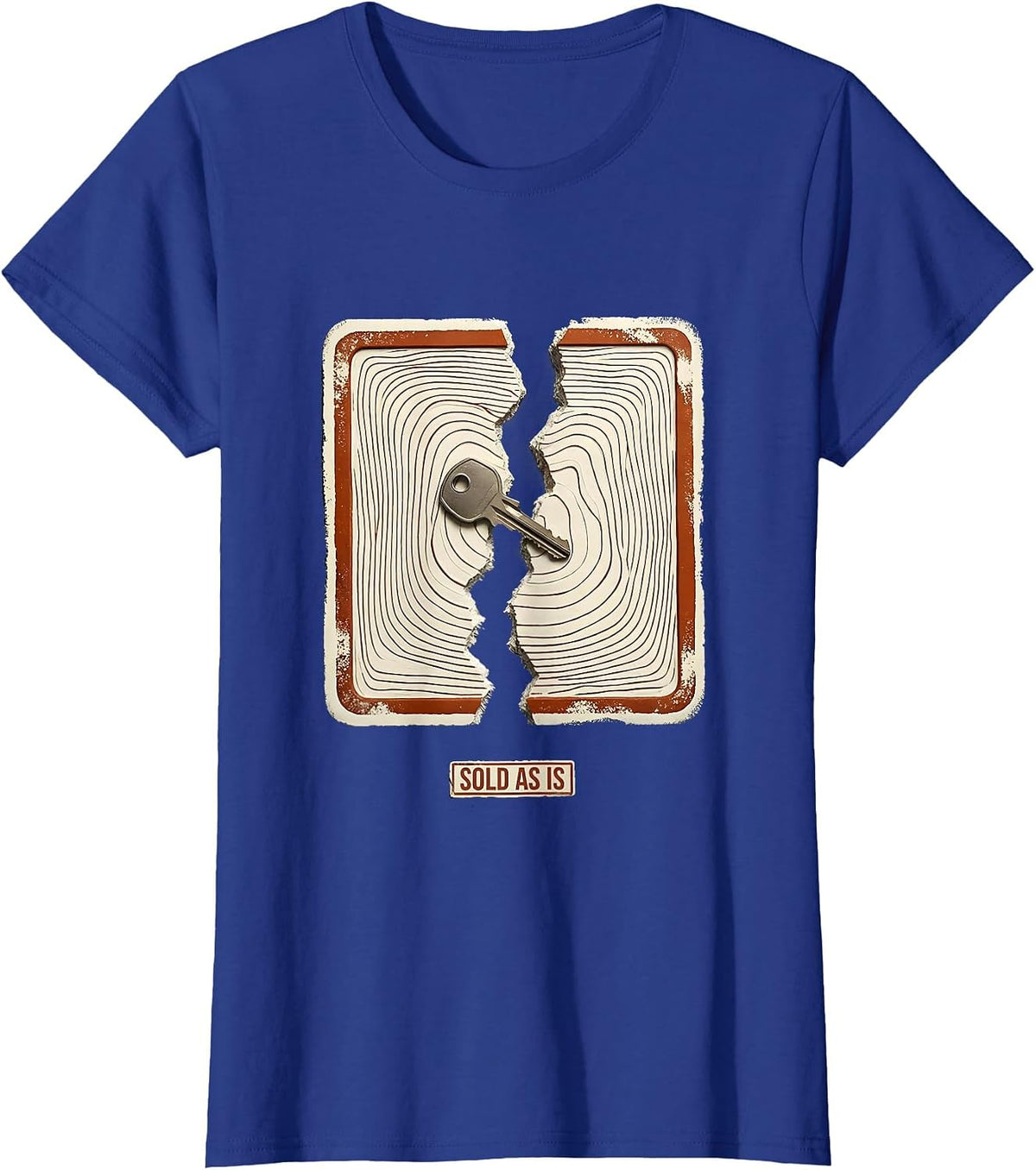 Women's Sold As Is Funny Realtor Real Estate Agent Humor T-Shirt - Royal Blue