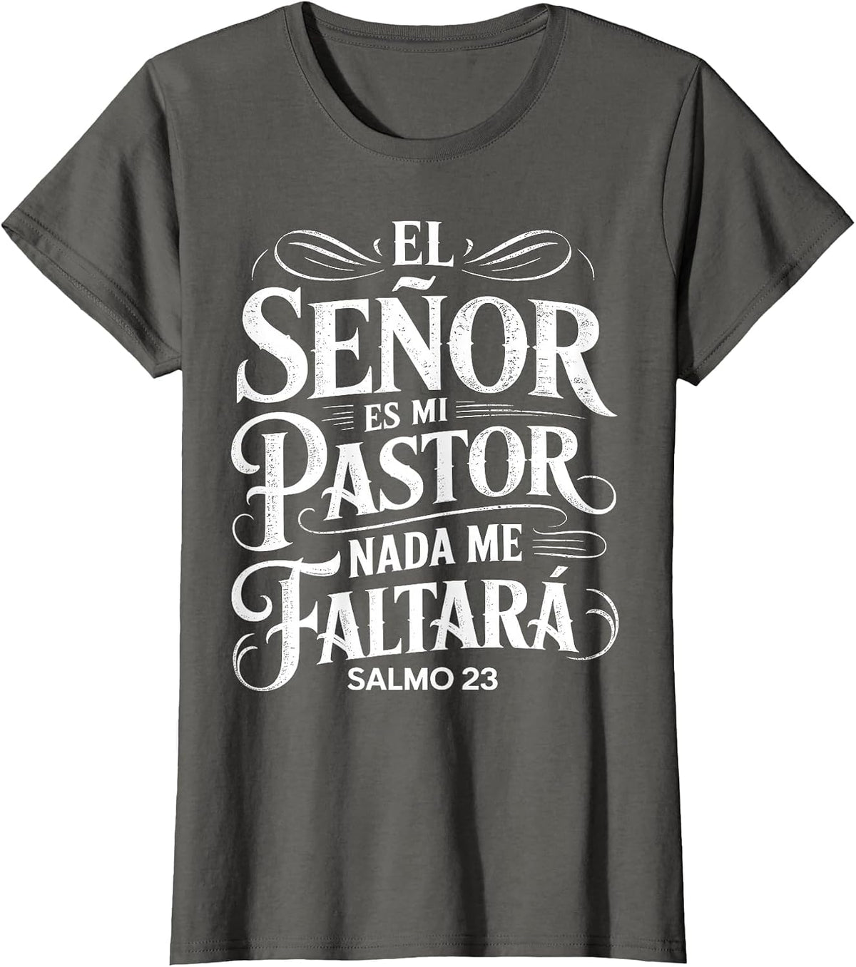 Christians in Spanish with a Bible Verse Sayings T-Shirt - Asphalt Grey