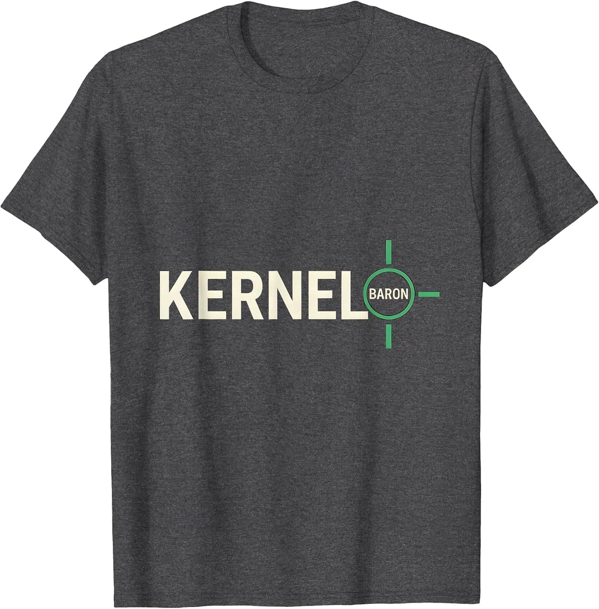 Kernel Baron Minimalist Tech Worker Nerd Humor T-Shirt - Dark Heather Grey