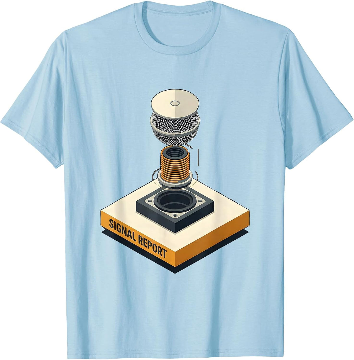 Men's Signal Report Funny Ham Radio Operator Nerdy Humor T-Shirt - Baby Blue