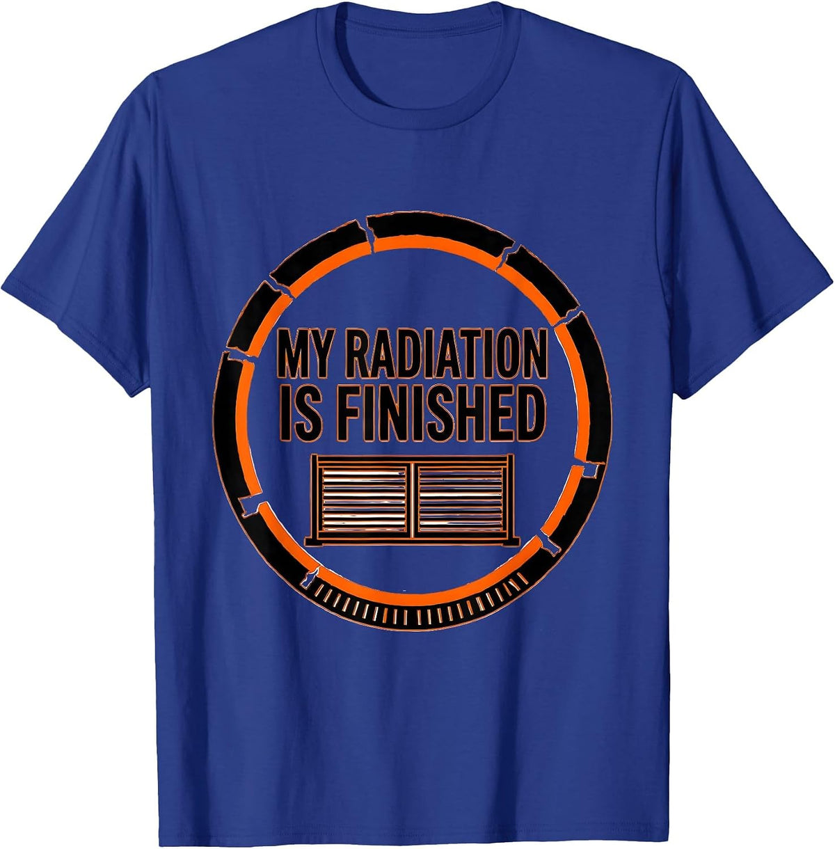 My Radiation Is Finished Funny Radiology Tech Rad Tech X-Ray T-Shirt - Royal Blue