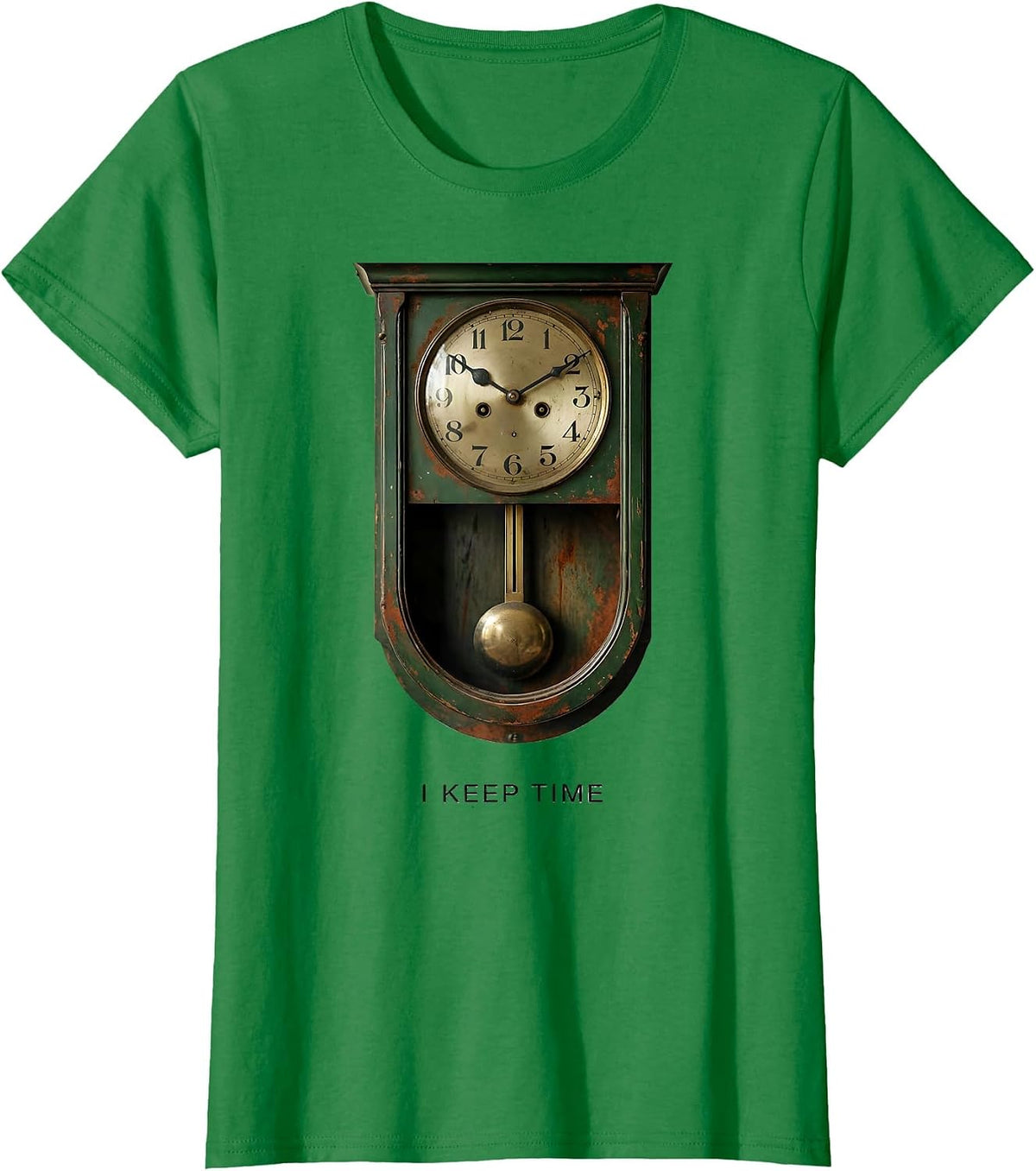 Women's I Keep Time Vintage Music Lover Gift for Musicians Teachers T-Shirt - Kelly Green