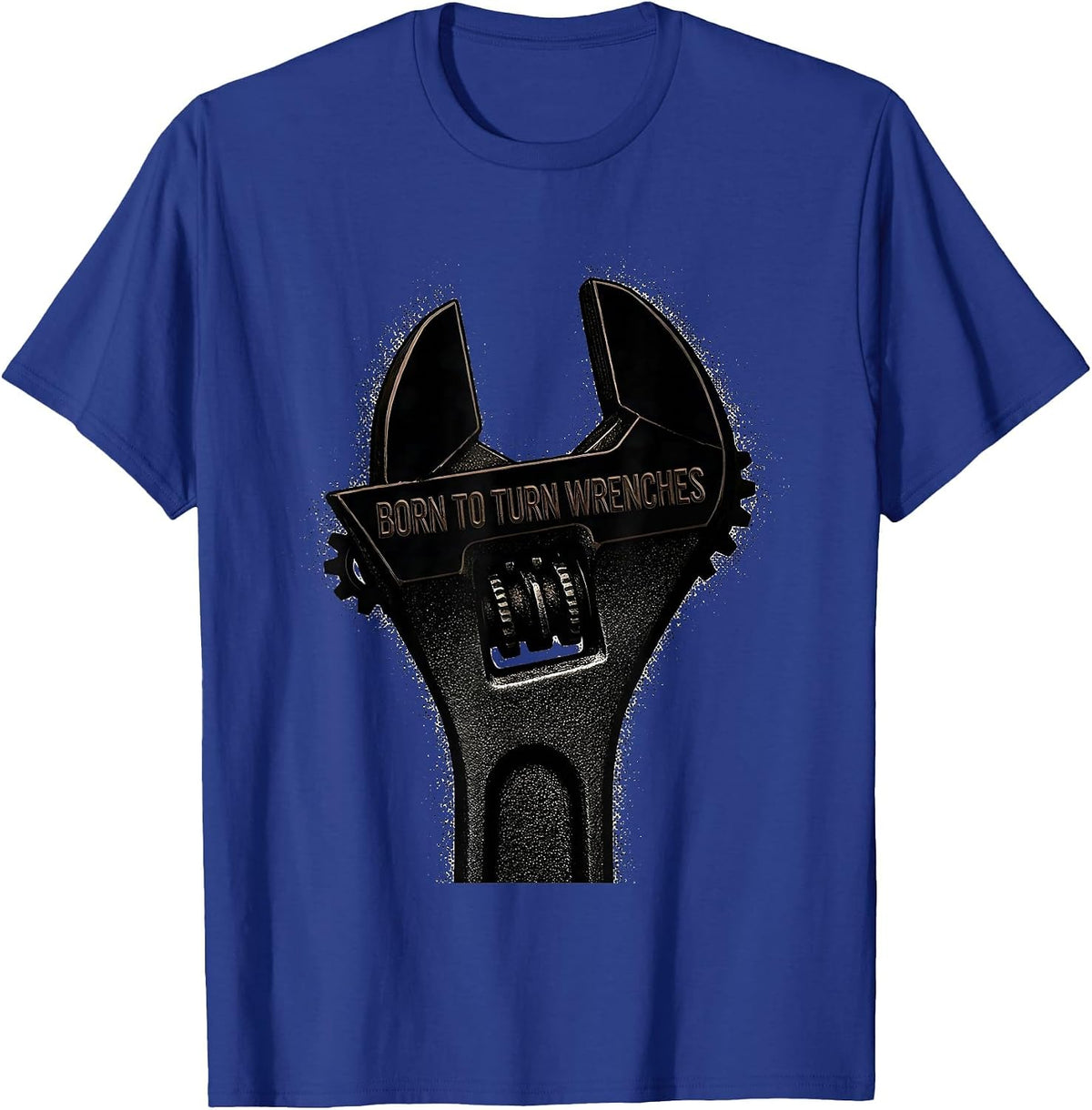 Men's Born to Turn Wrenches Mechanic Design T-Shirt - Royal Blue