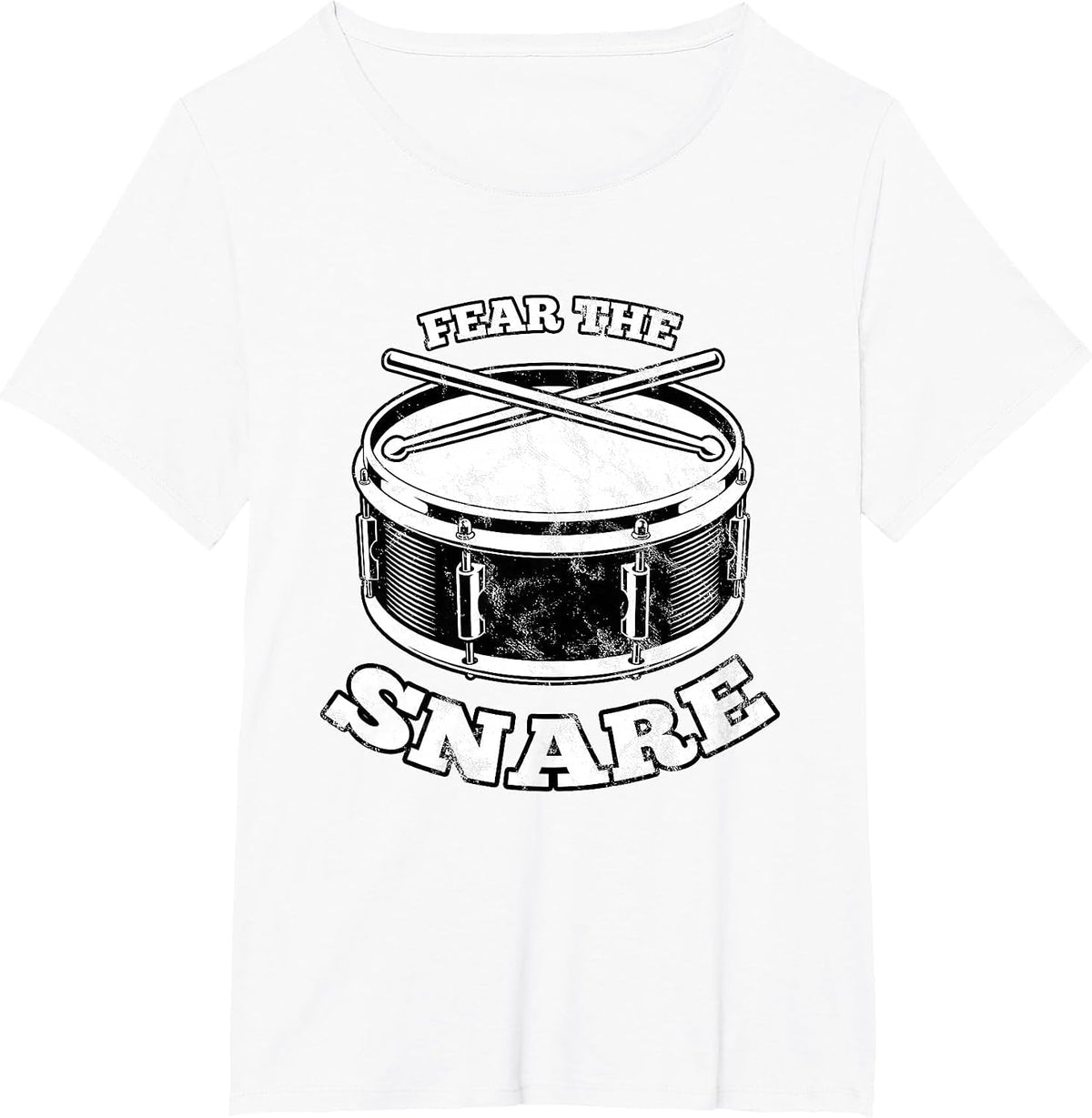 Fear The Snare – Cool Drummer Snare Drum Design T-Shirt - White