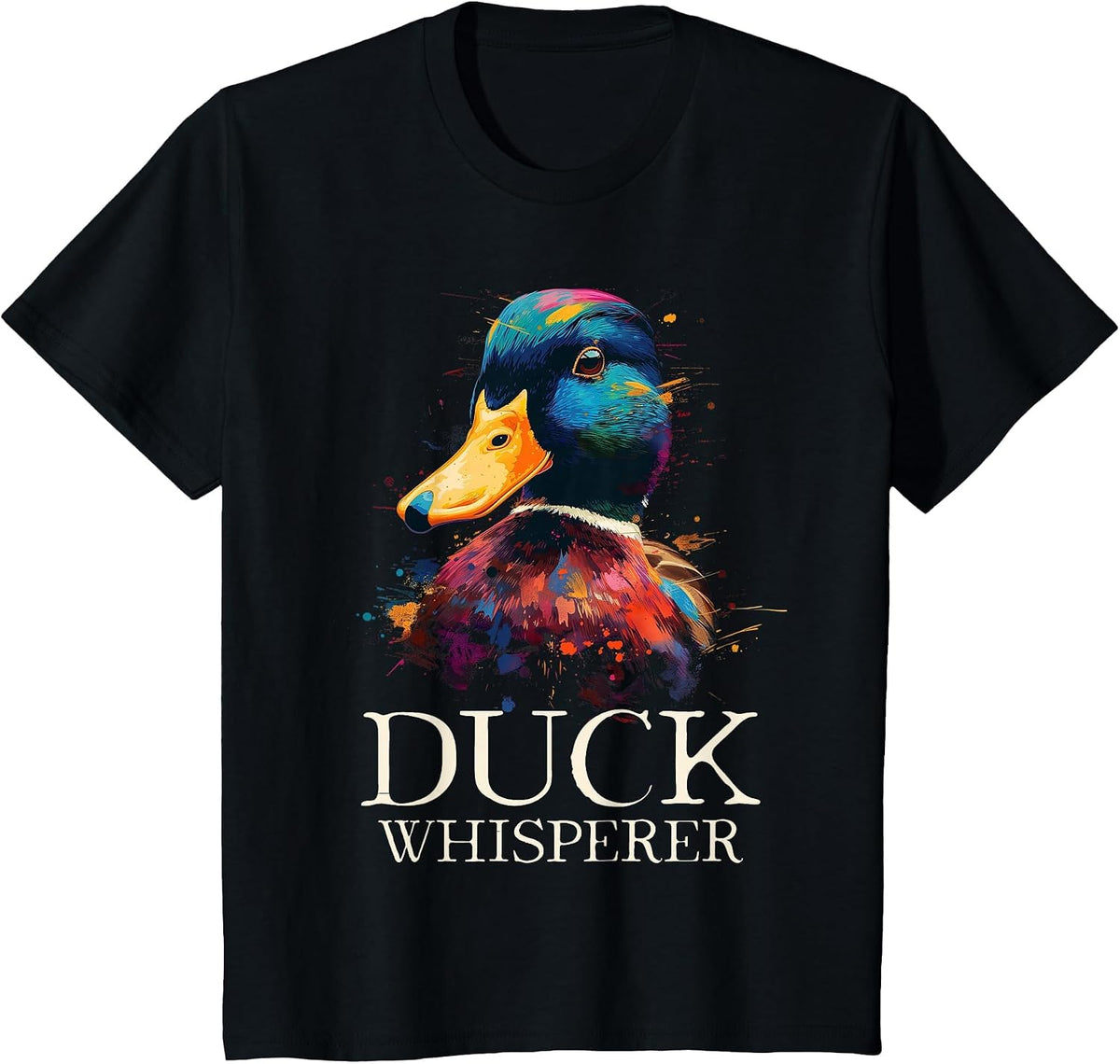 Duck Whisperer Funny Waterfowl Hunting Mallard Duck Hunter T-Shirt - Black