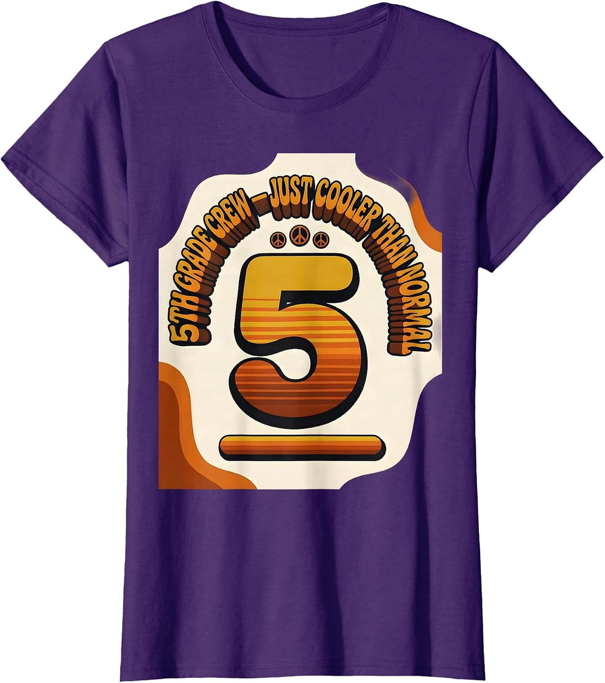 Women's 5th Grade Crew Just Cooler Than Normal Teacher T-Shirt - Purple