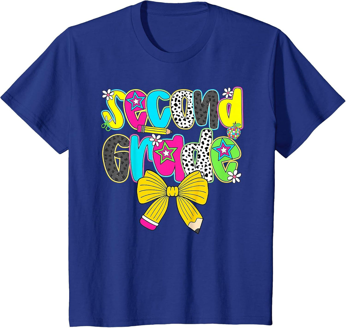 Second Grade Coquette Bow First Day of School Back to School T-Shirt - Royal Blue