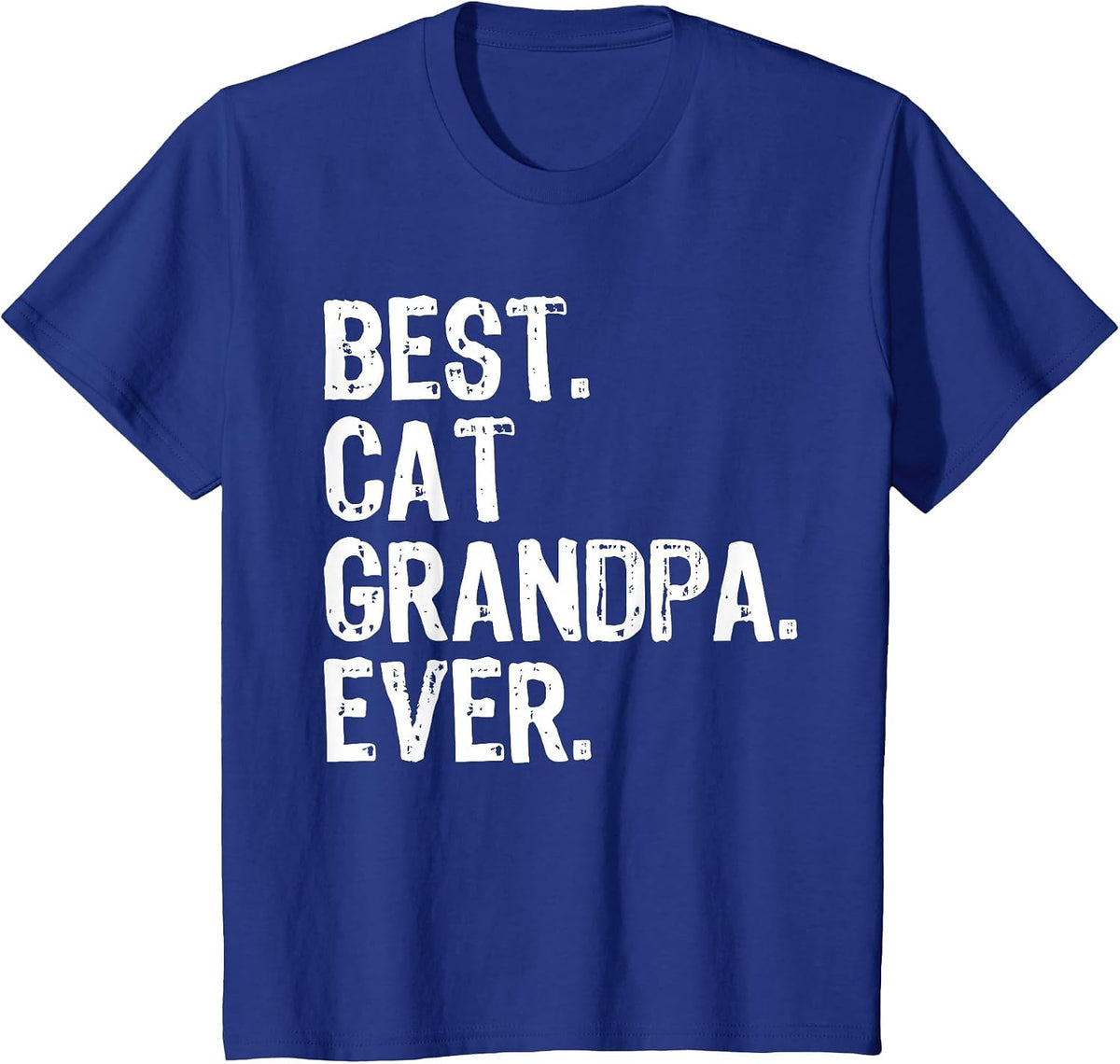 Best Cat Grandpa Ever Funny Cool T-Shirt - Royal Blue