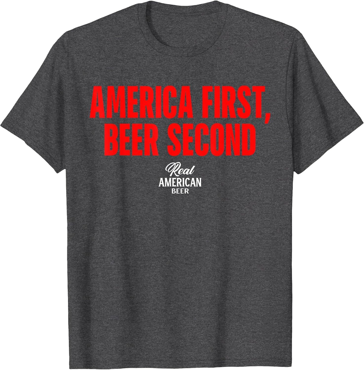 America Saying T-Shirt - Dark Heather Grey
