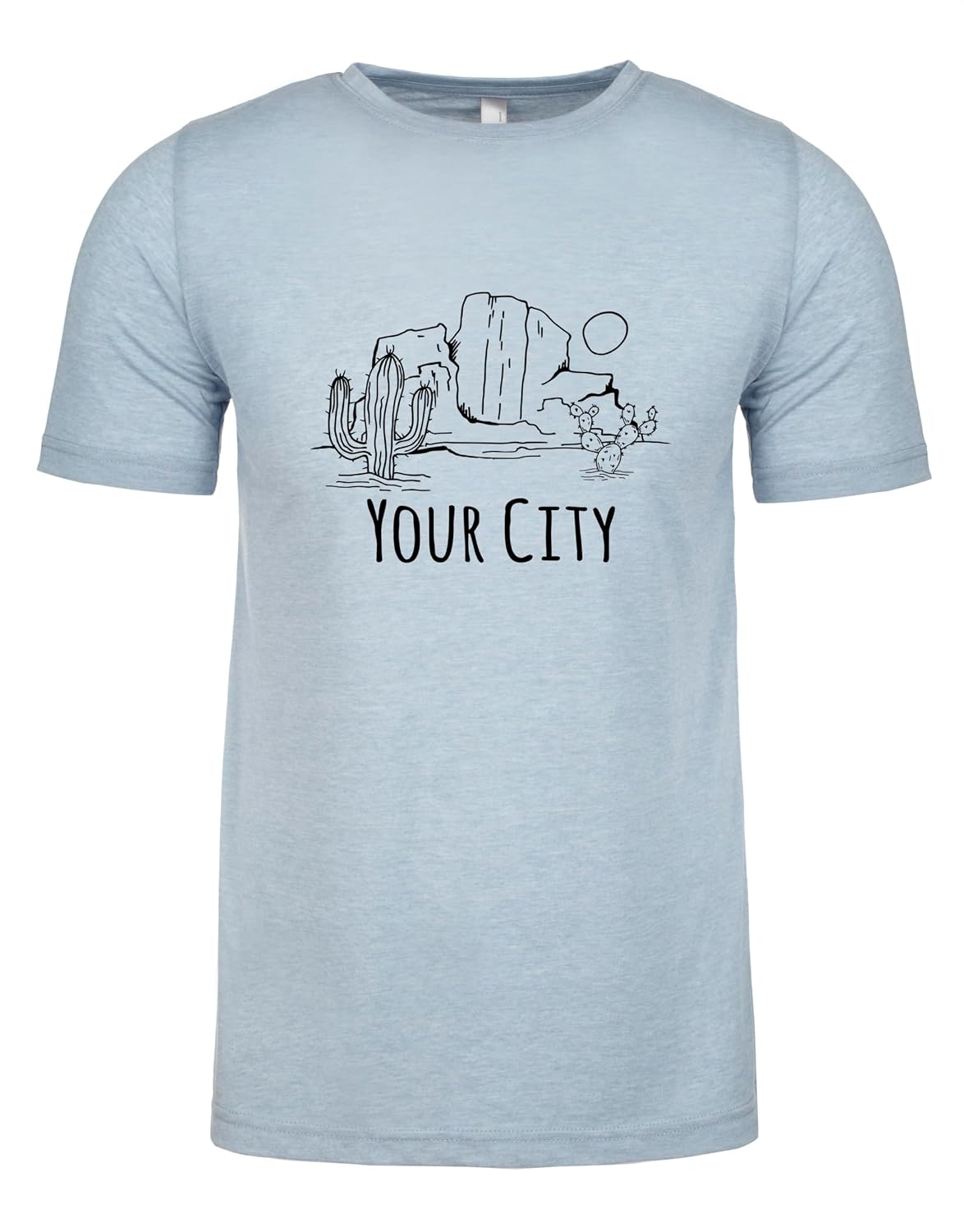 I'd Hike That, Graphic Men's Tee, Funny T Shirt, Shirts with Sayings, Stonewash Blue or Sage (S, Sage) - X-Large Your City
