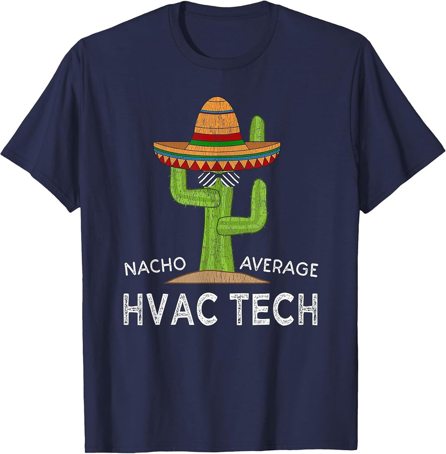 Funny HVAC Tech Technician T-Shirt - Navy Blue