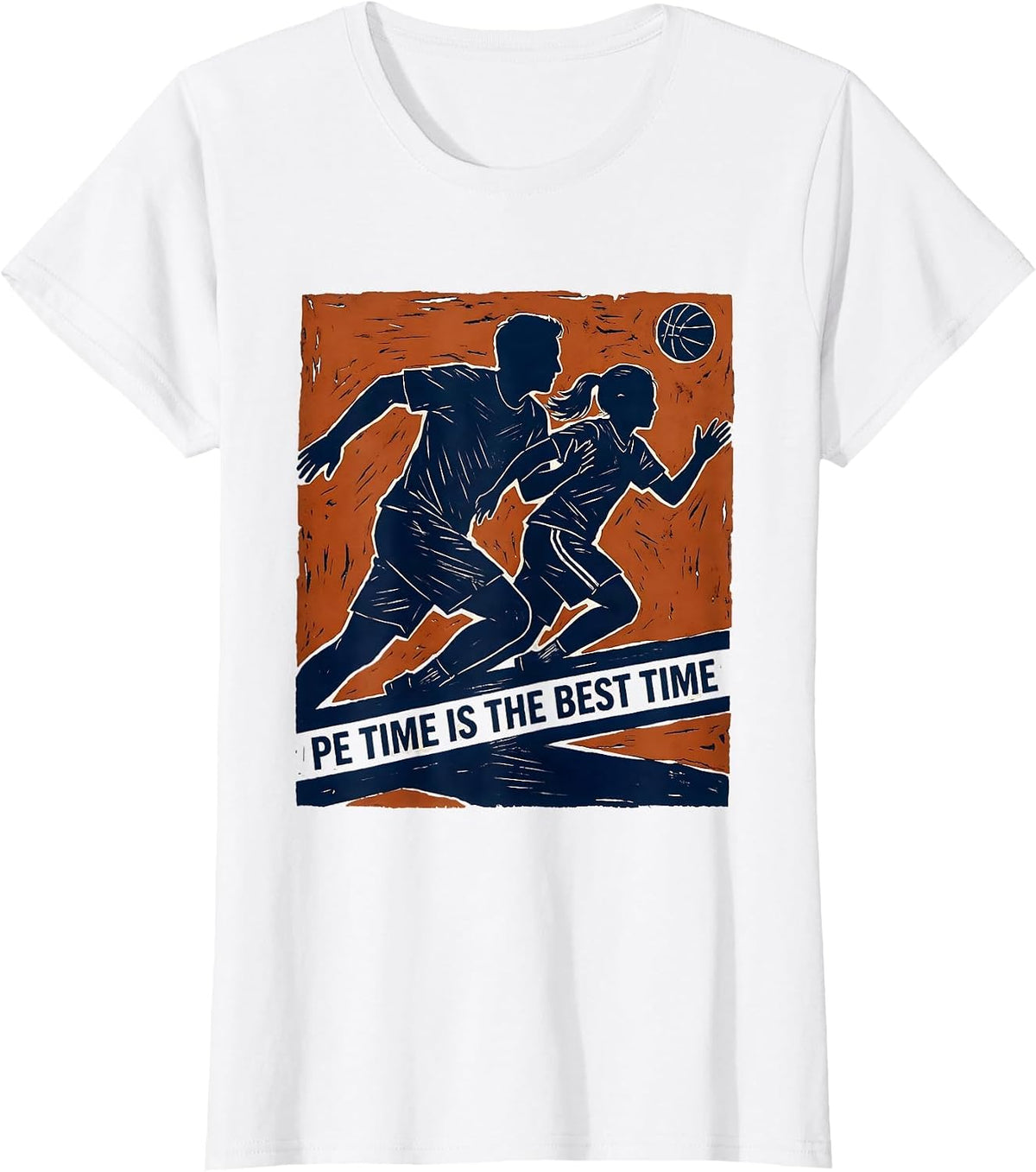 PE Time Is The Best Time Funny PE Teacher Back To School T-Shirt - White
