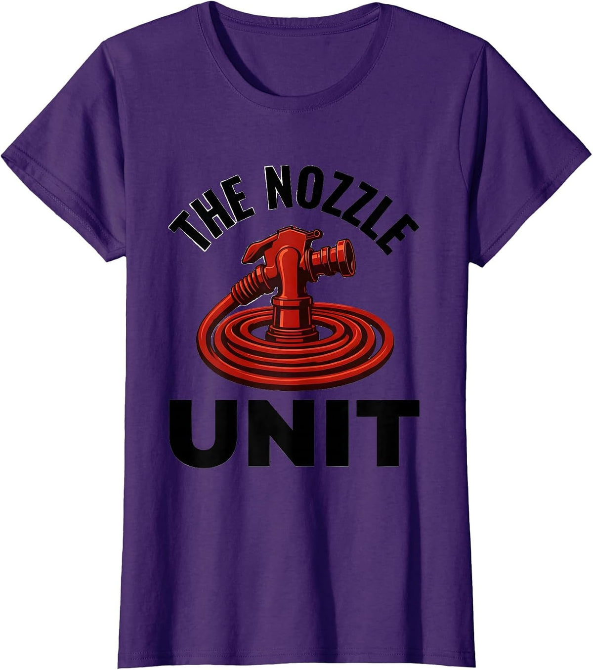 Women's THE NOZZLE UNIT Funny Firefighter Tribute Gift Kids T-Shirt - Purple