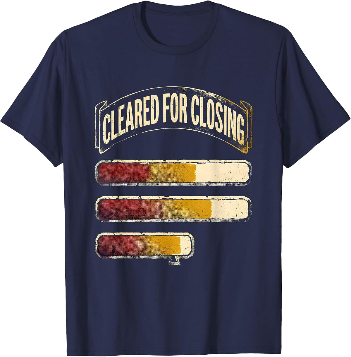 Cleared For Closing Funny Realtor Real Estate Agent Mortgage T-Shirt - Navy Blue