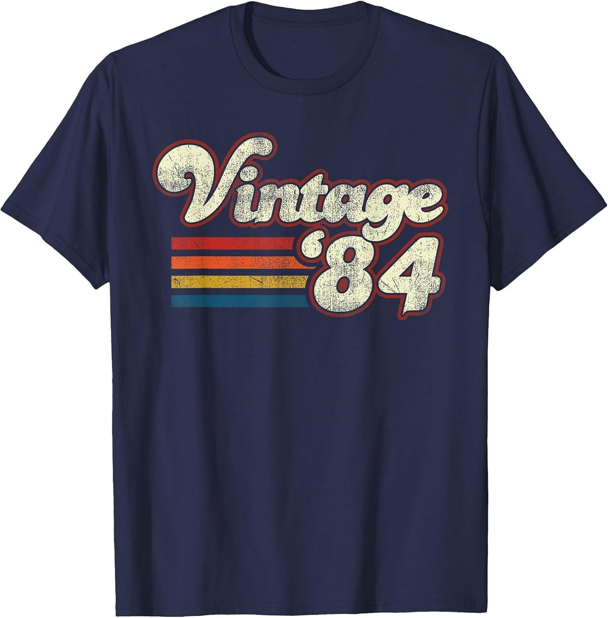Vintage 1984 Birthday T-Shirt - Navy Blue