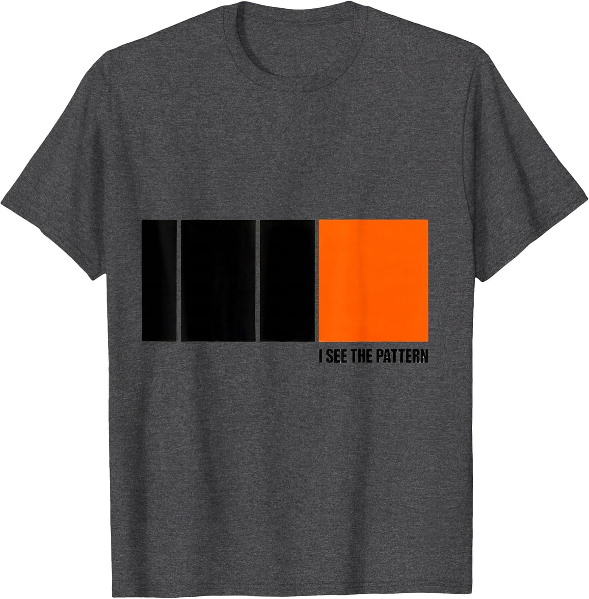 I See The Pattern Funny Math Teacher Pun Humor Gift T-Shirt - Dark Heather Grey