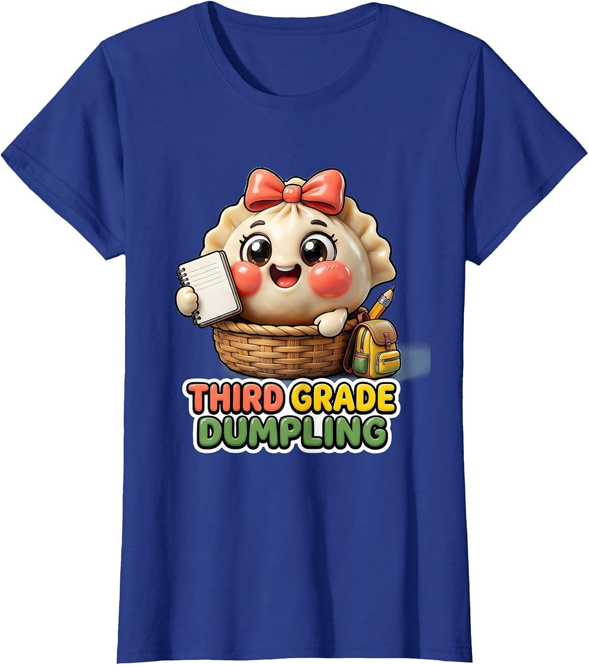 Women's Third Grade Dumpling Cute Kawaii First Day of School Girl T-Shirt - Royal Blue