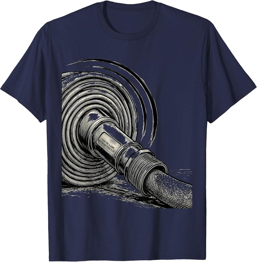 I Hear Fire Alarms Before Anything Else Funny Firefighter T-Shirt - Navy Blue