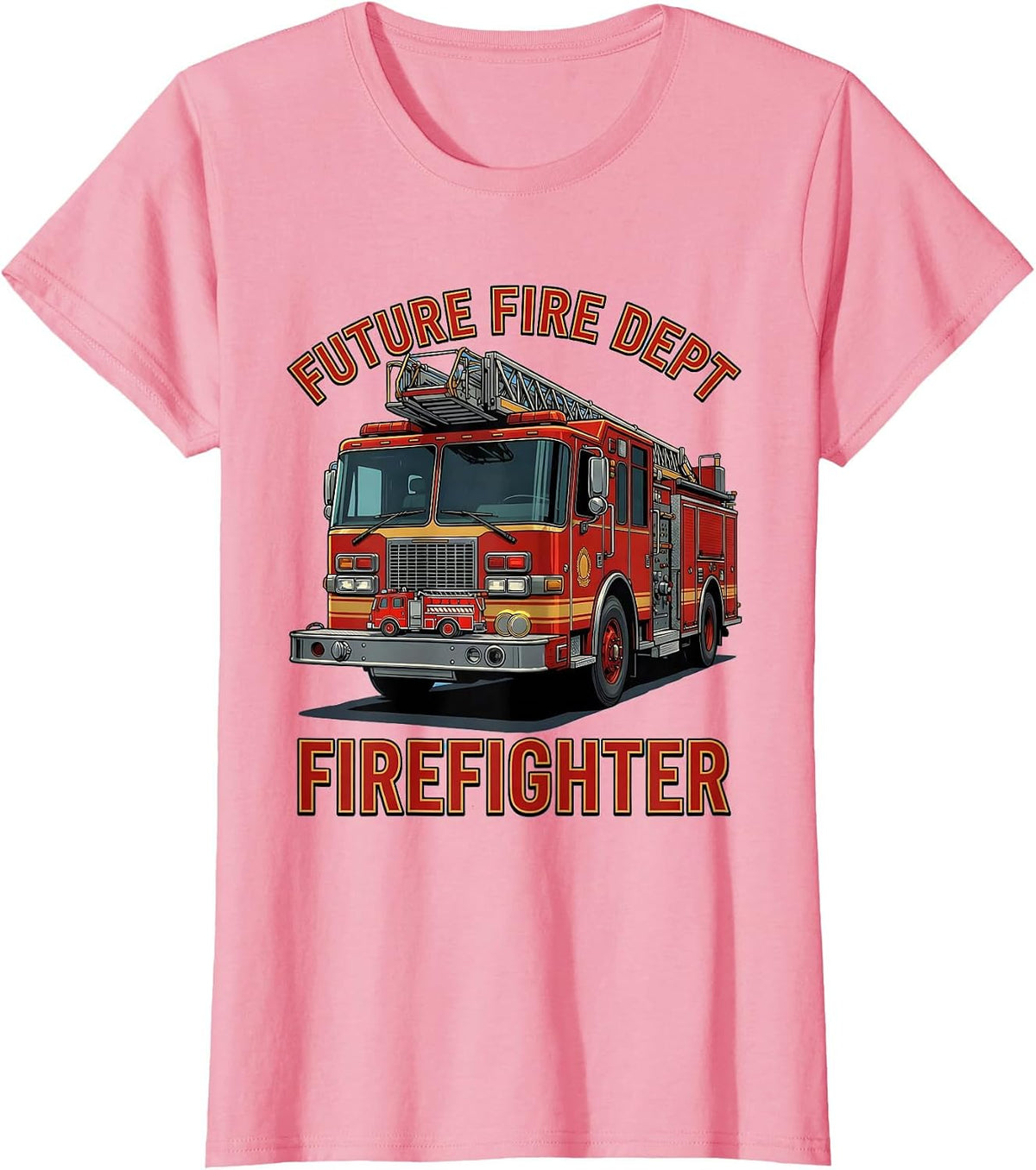 Women's Future Fire Dept Firefighter Funny Firefighter Costume T-Shirt - Pink
