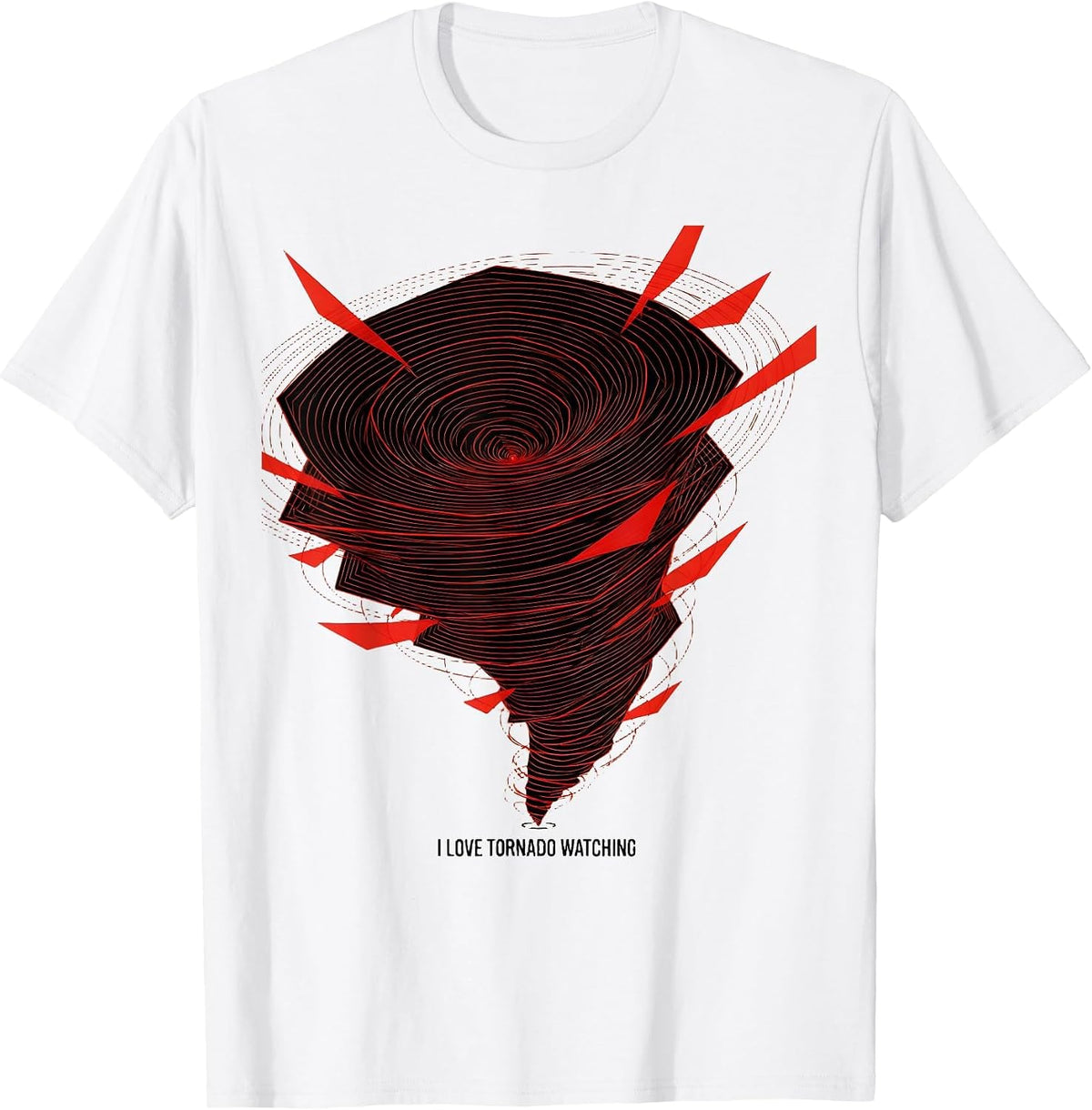 Men's I Love Tornado Watching Constructivist Weather Enthusiast T-Shirt - White