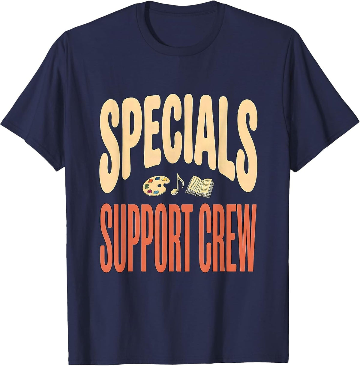 Men's Specials Support Crew Art Music PE Teacher Crew T-Shirt - Navy Blue