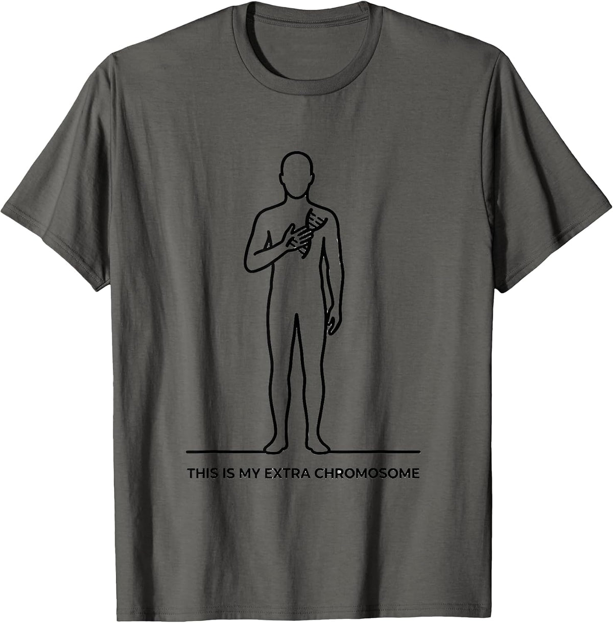 Men's This Is My Extra Chromosome Inspirational Down Syndrome T-Shirt - Asphalt Grey