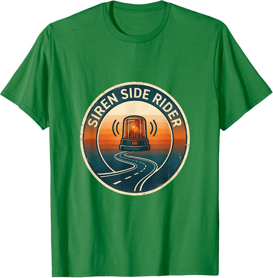 Men's Siren Side Rider Funny EMS Paramedic EMT Gift T-Shirt - Kelly Green