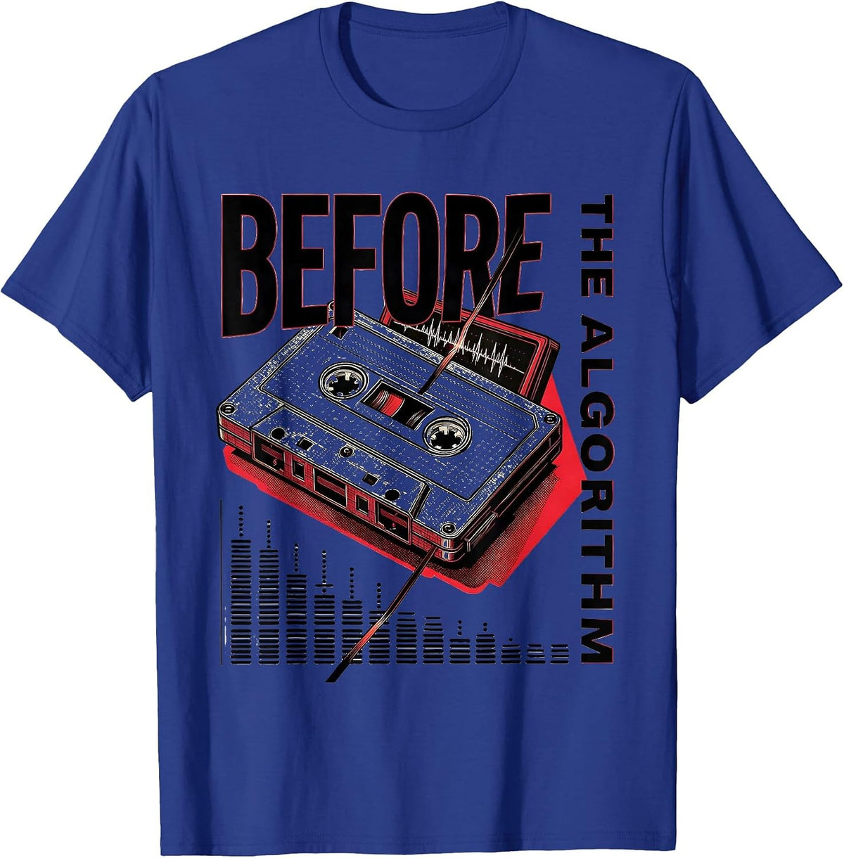 Before The Algorithm Retro Hip Hop Rap Music Lover T-Shirt - Royal Blue