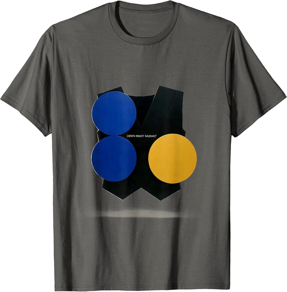 Down Right Radiant Bauhaus Modernist Down Syndrome Awareness T-Shirt - Asphalt Grey