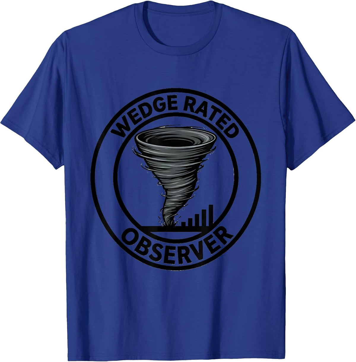 Men's Wedge Rated Observer Funny Storm Chaser Tornado Enthusiast T-Shirt - Royal Blue