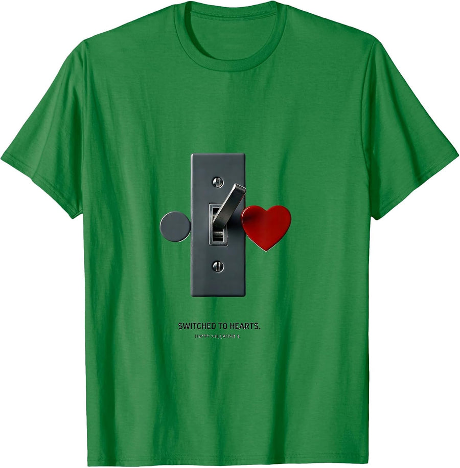 Men's Switched To Hearts Happy Valentine's Optometrist Eye-Care T-Shirt - Kelly Green