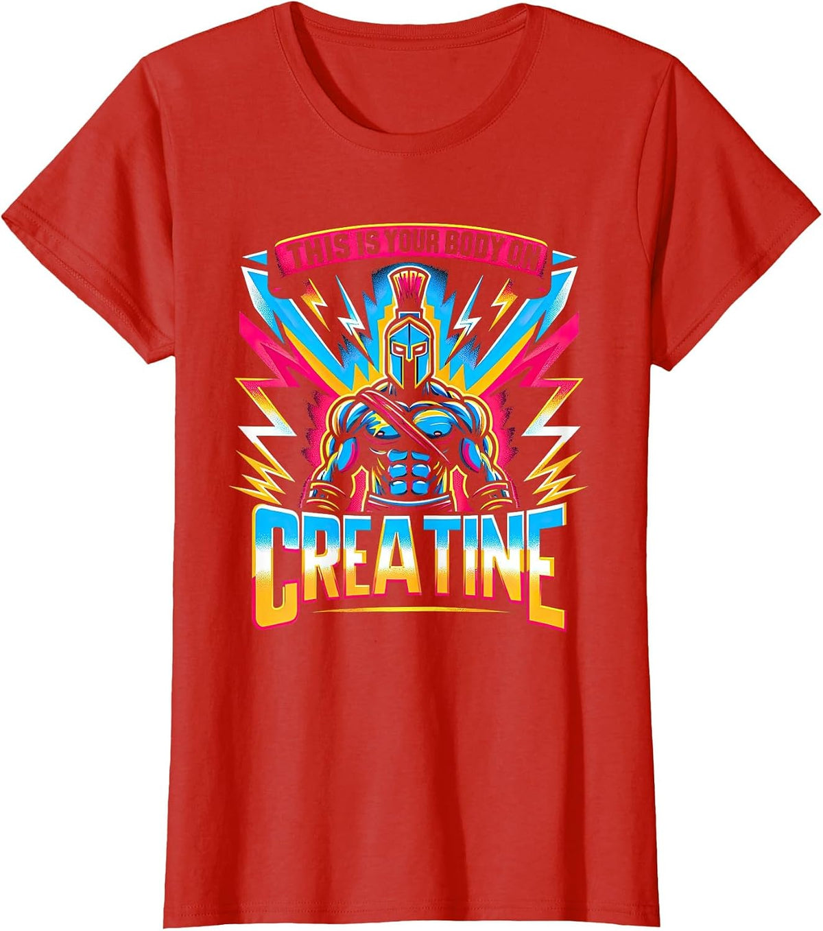 This is Your Body On Creatine Workout Gym T-Shirt - Red