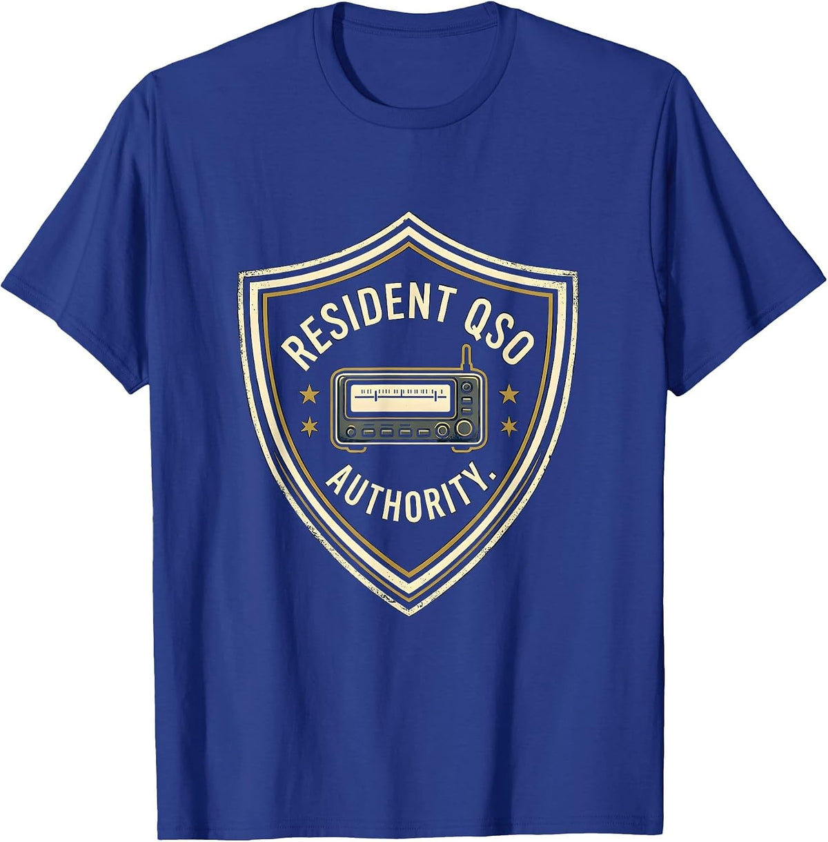 Men's Resident QSO Authority Funny Ham Radio Operator Hobbyist T-Shirt - Royal Blue