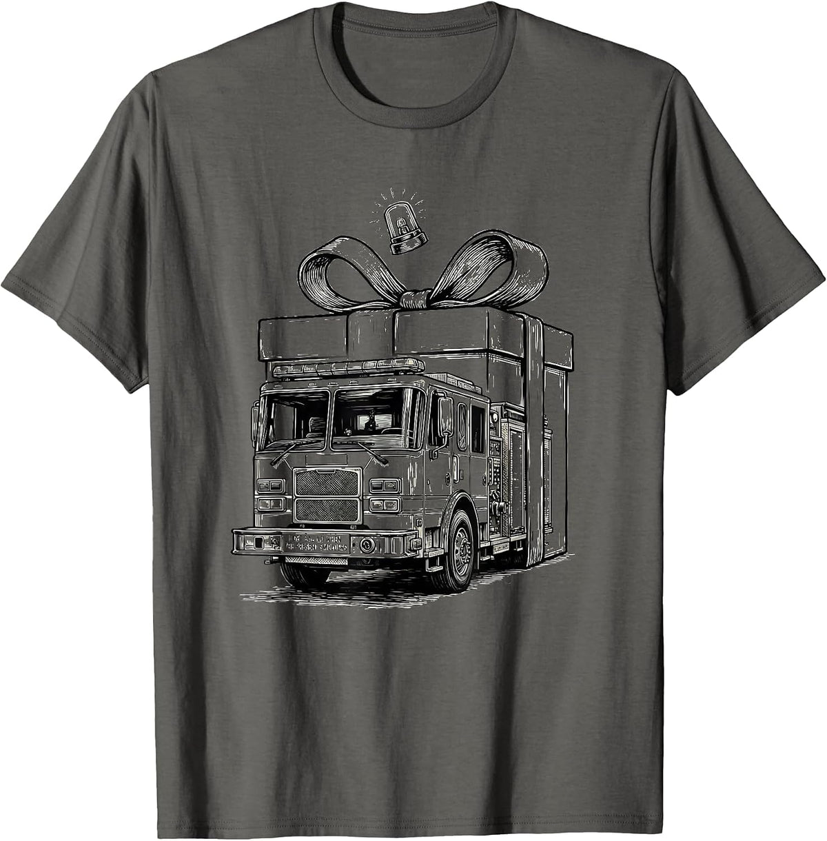 I Get Called When The Present Smolders Funny Firefighter T-Shirt - Asphalt Grey