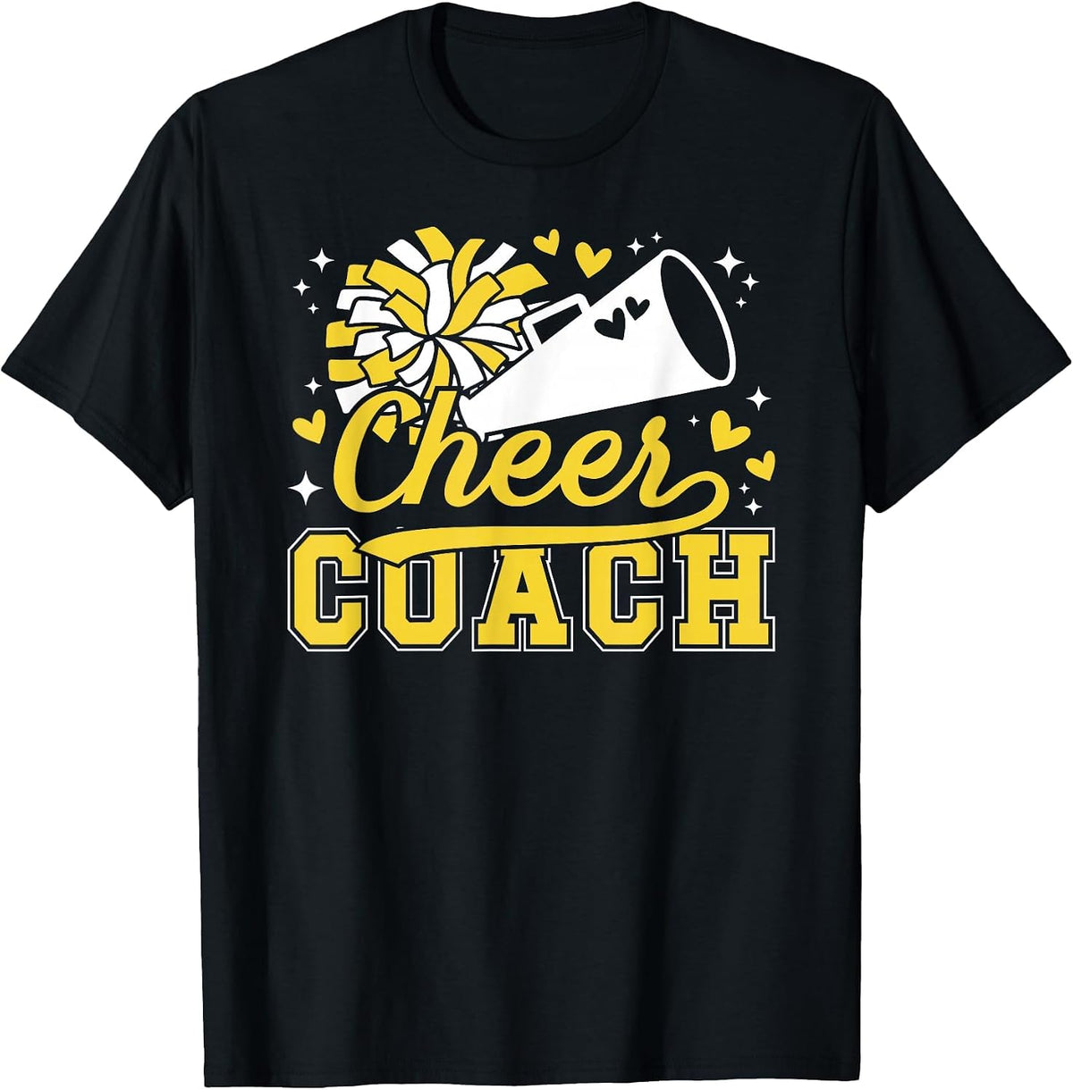 Cheer Coach Cheerleading Coach Appreciation T-Shirt - Black