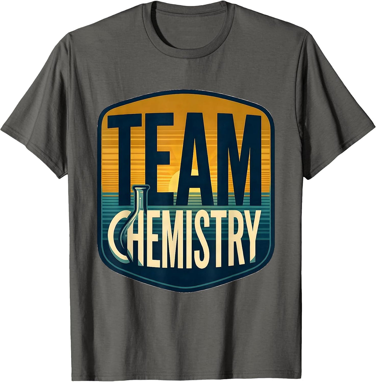 Men's Team Chemistry Retro STEAM Teacher Science Tech Pride T-Shirt - Asphalt Grey