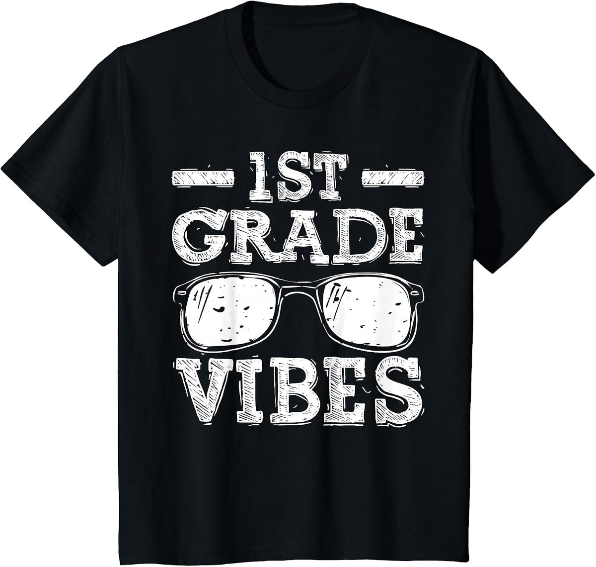 Back to School 1st Grade Vibes, First Day Teacher Children T-Shirt - Black