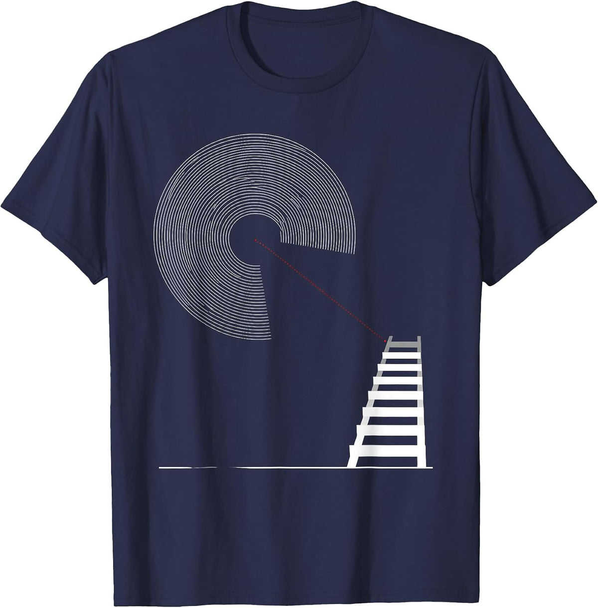 Concentric Arcs Storm Chaser Tornado Meteorologist T-Shirt - Navy Blue