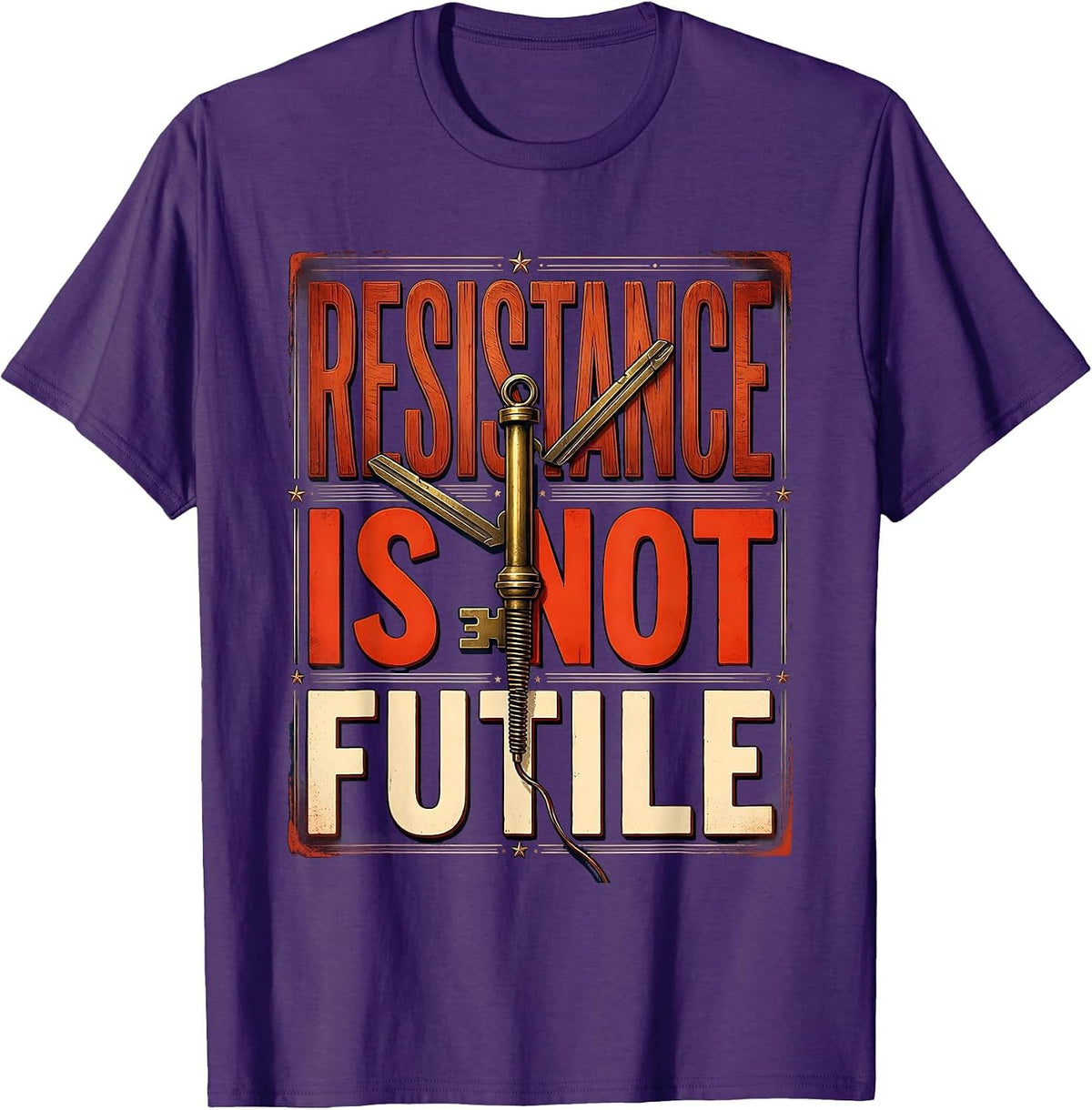 Men's Resistance Is Not Futile Funny Ham Radio Operator Nerdy T-Shirt - Purple