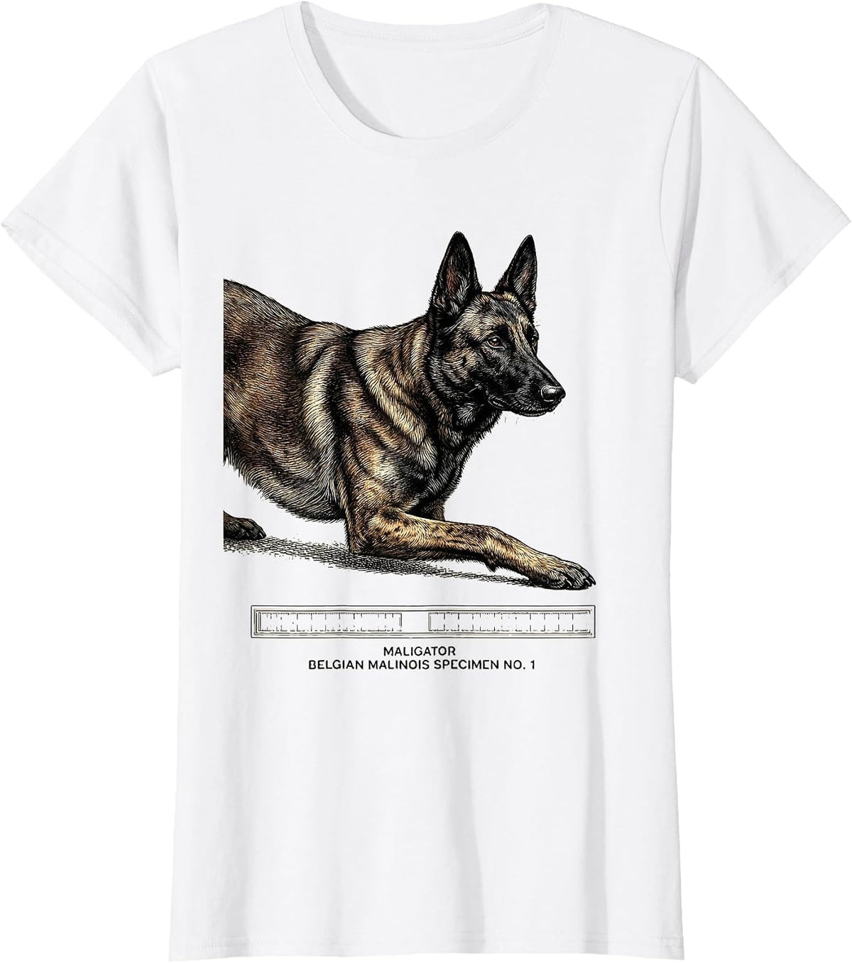 Maligator Belgian Malinois Specimen No 1 Dog Owner T-Shirt - White