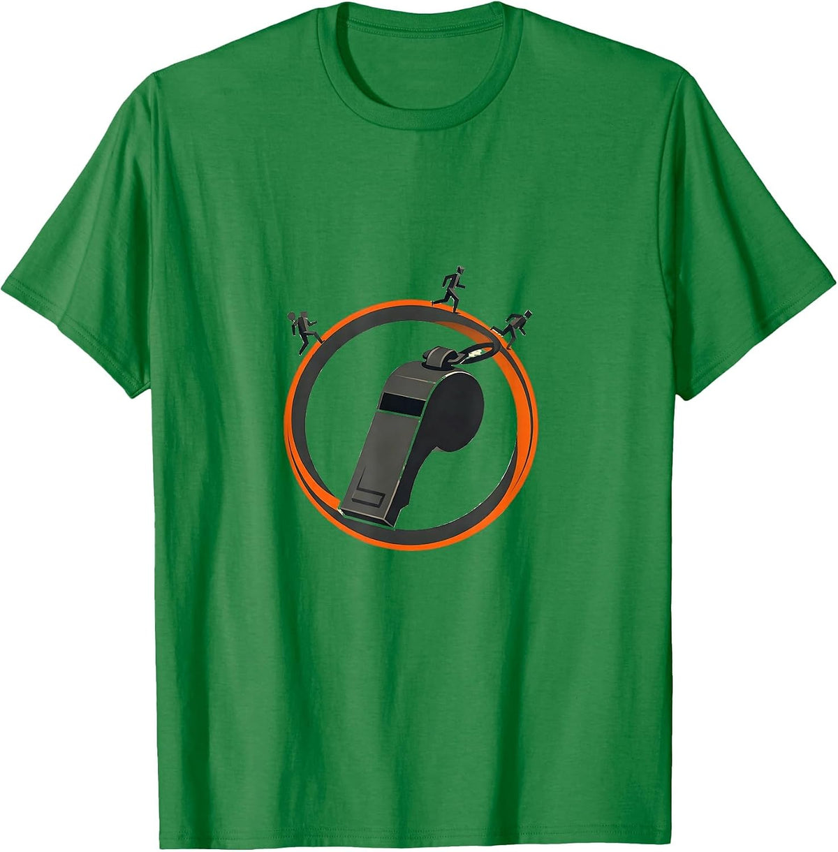 Men's Whistle Loop PE Teacher Back To School Humor T-Shirt - Kelly Green