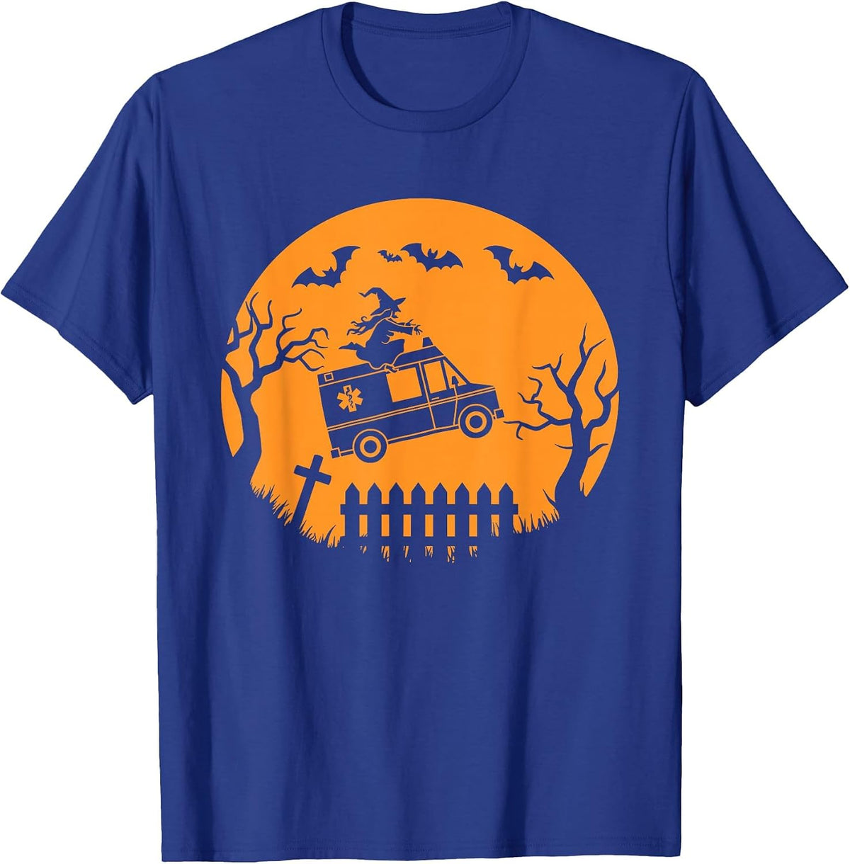EMT, Paramedic, EMS Halloween T-Shirt - Royal Blue