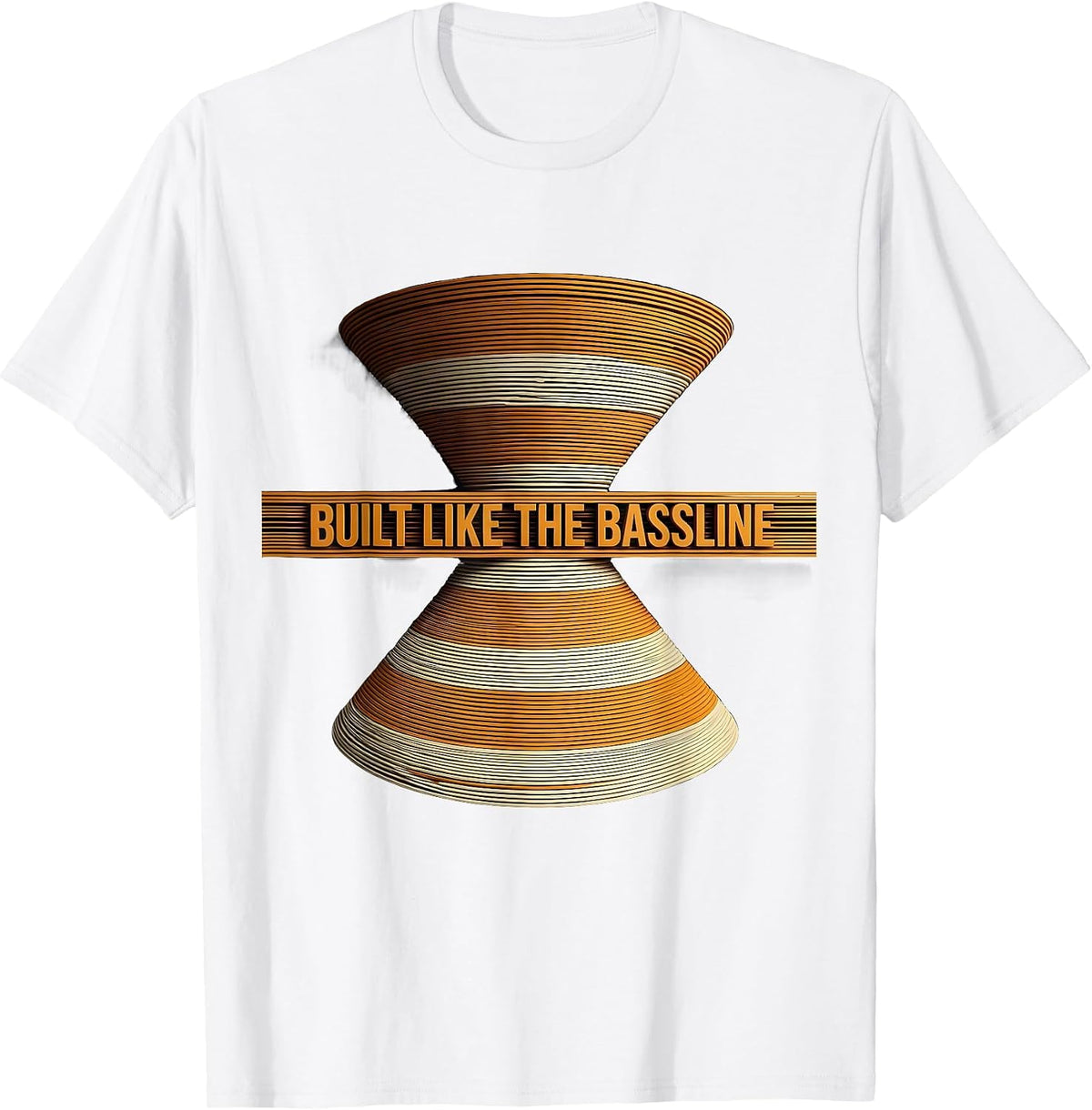 Men's Built Like The Bassline Thick Thighs R&B Vibes Body Positive T-Shirt - White