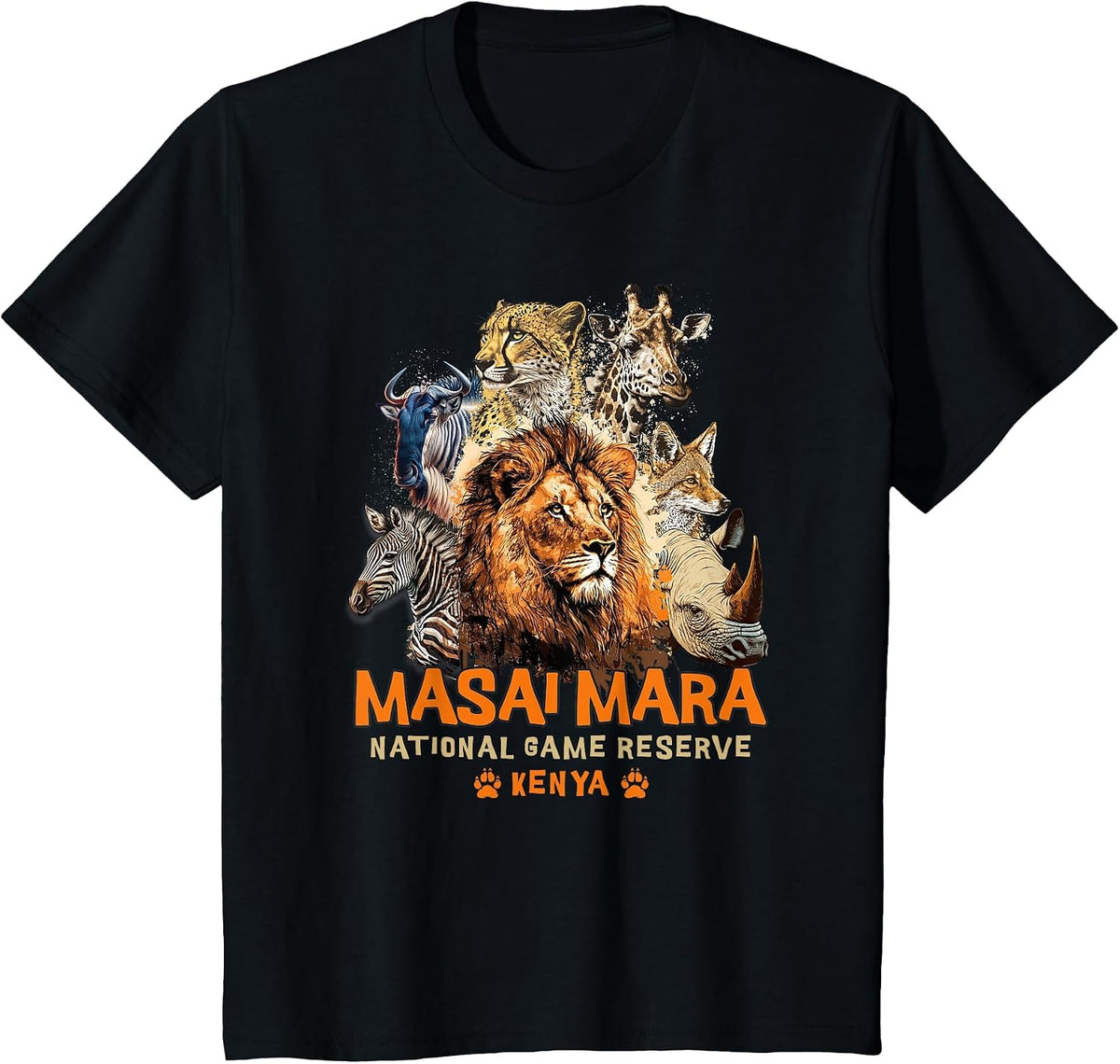 Masai Mara National Game Reserve Africa Safari Kenya T-Shirt - Black