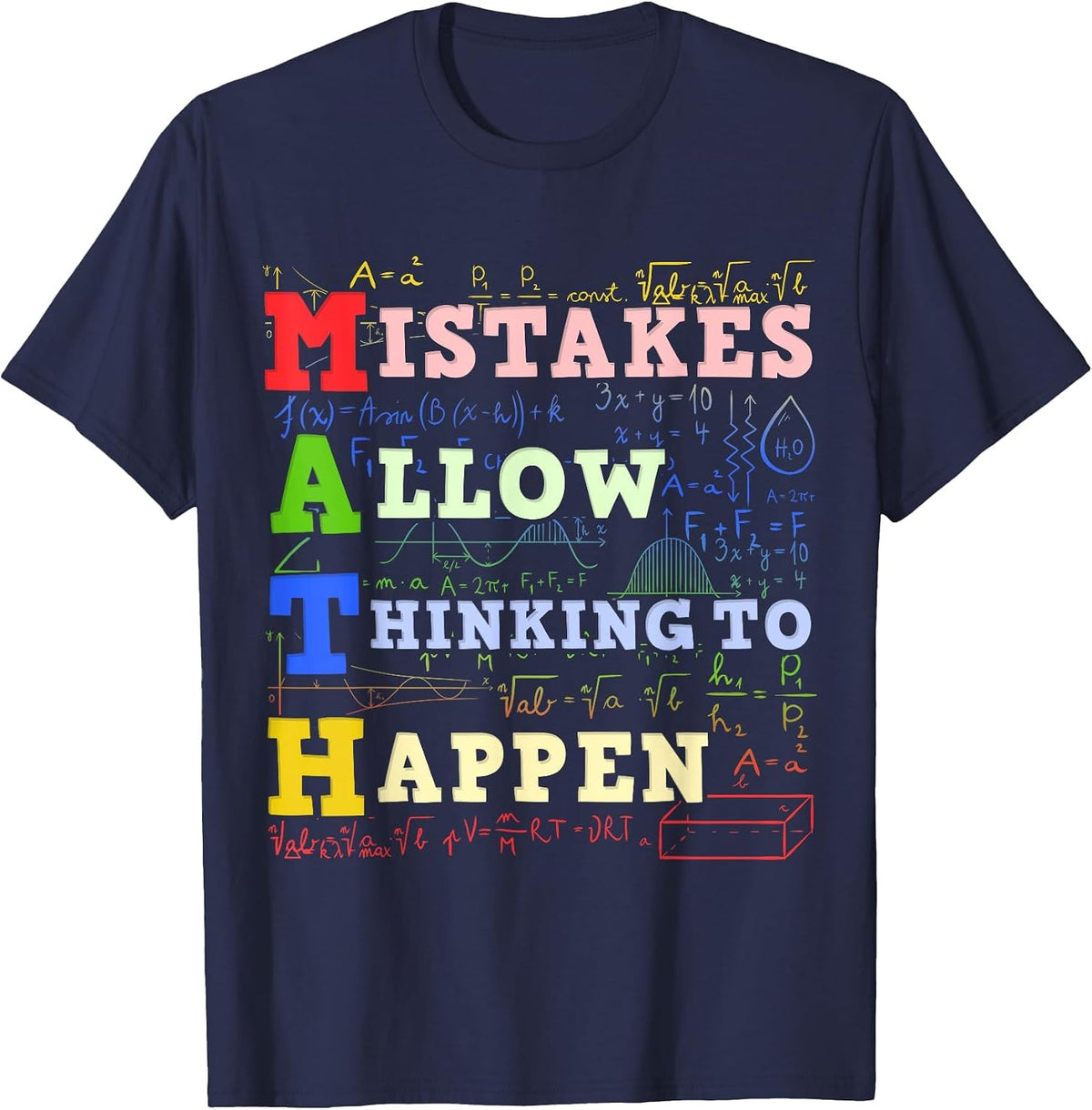 Math Teacher Math Student Mathematics T-Shirt - Navy Blue